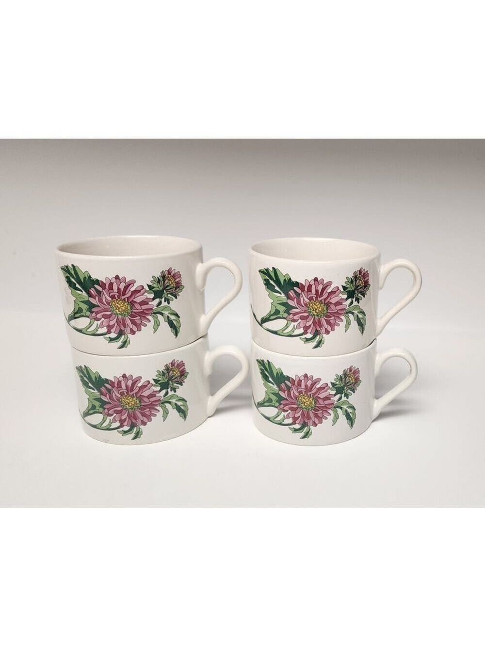 International Tableworks Terrace Blossoms Coffee Lot of 4 Tea Mugs